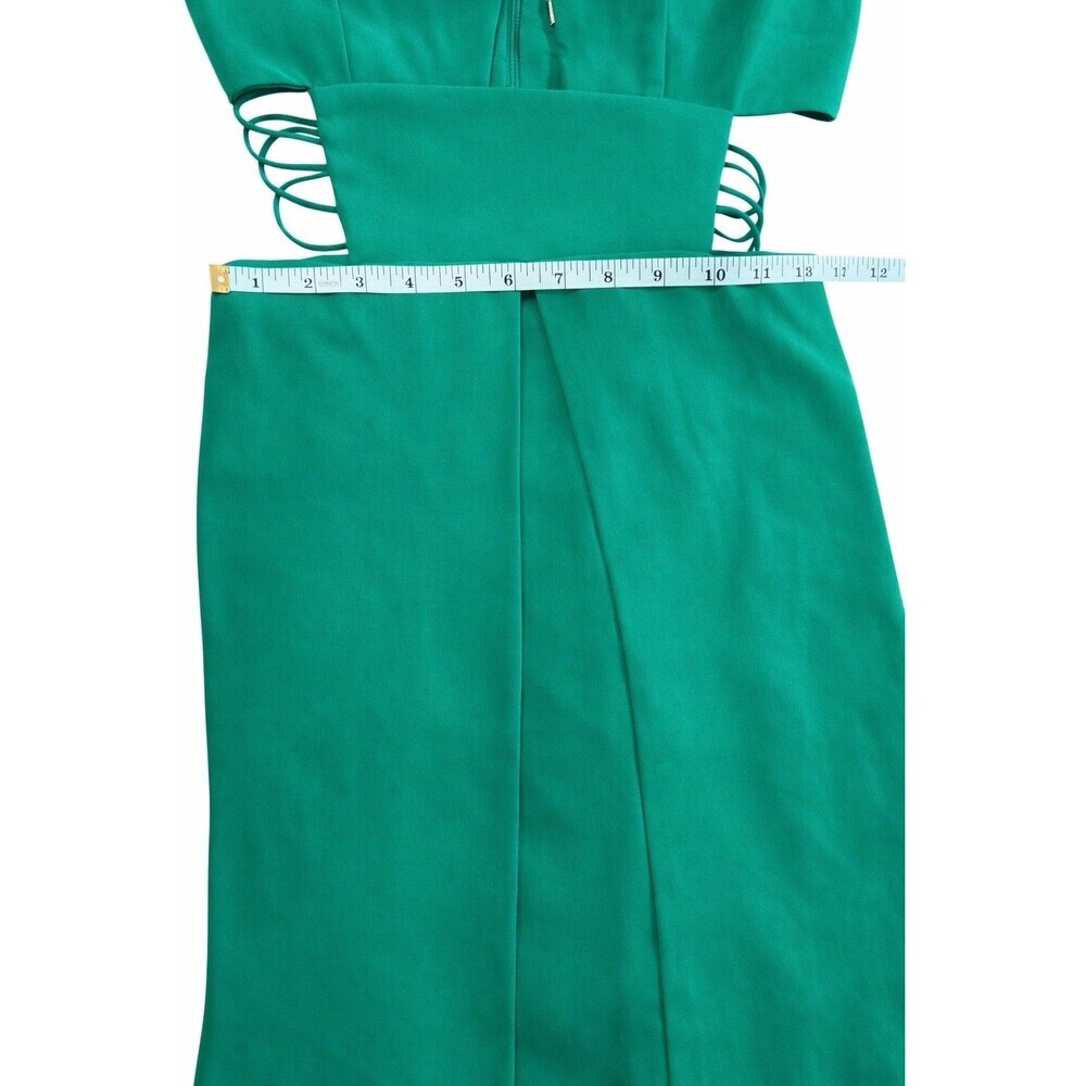 Fame & Partners Green Maxi Dress Cutout Strappy Back Spring Formal Size 0 Prom - Picture 4 of 7